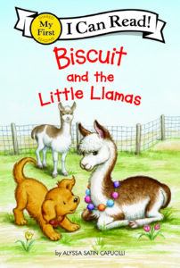 childrens book cover Biscuit and the Little Llamas